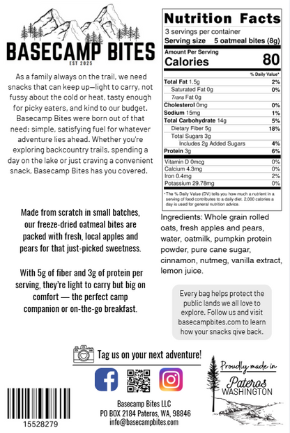 Apple & Pear Oatmeal Bites